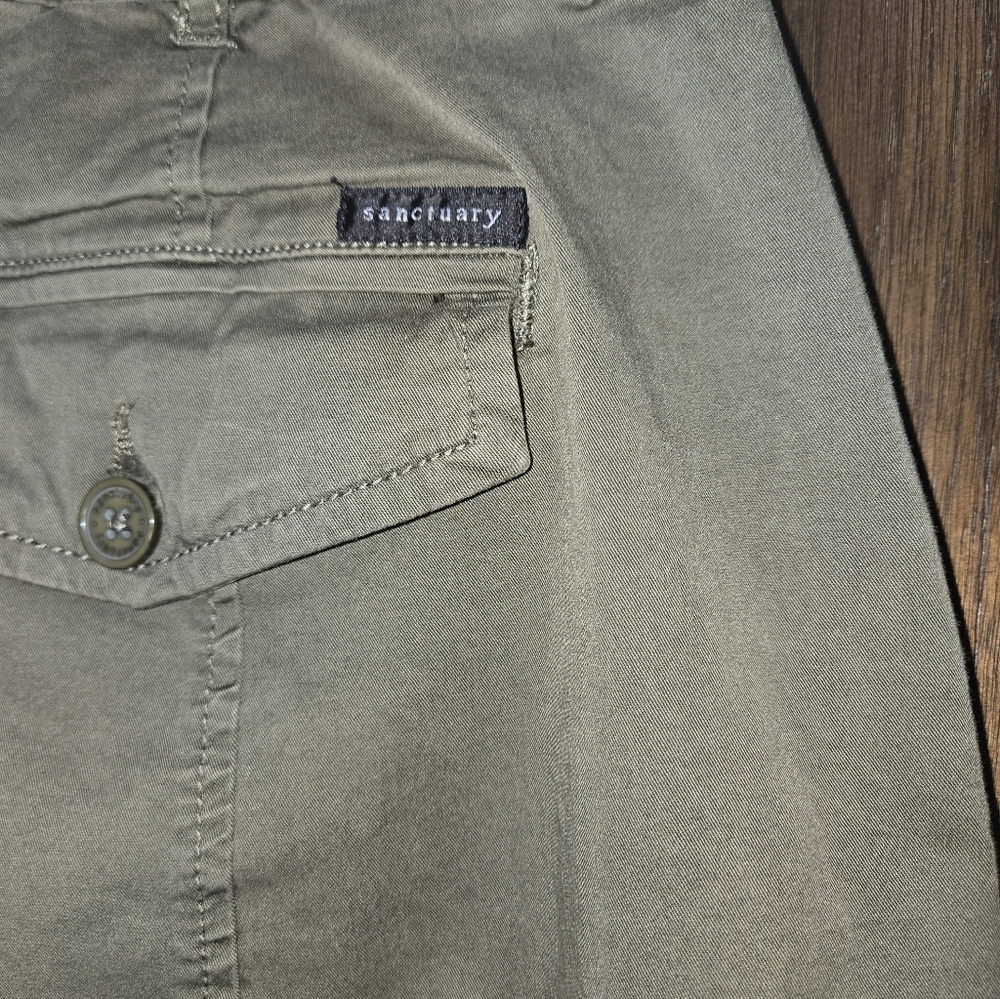 Santuary Women's Jogger Cargo Pants, Olive Green 18W - Picture 6 of 9